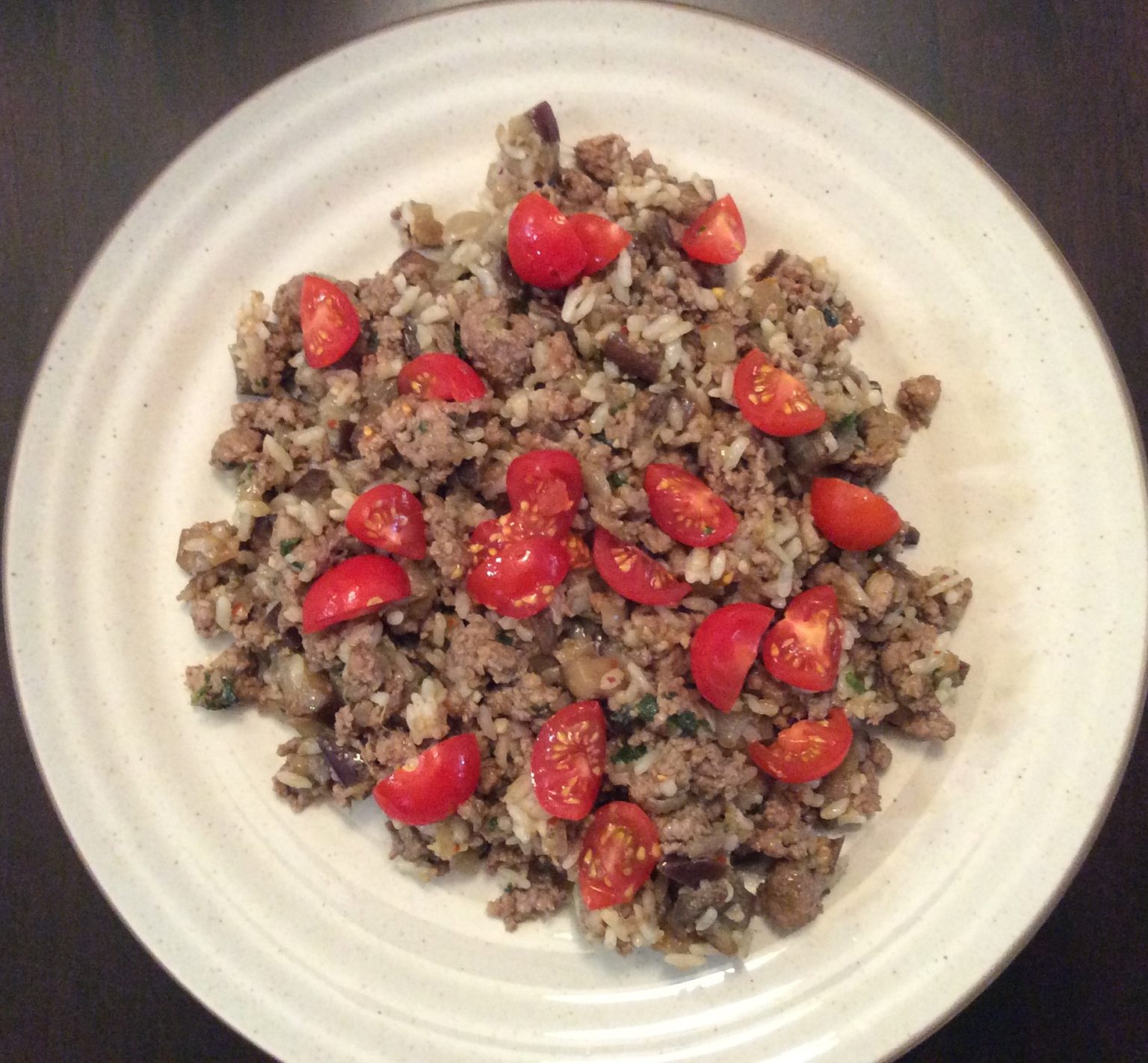 Pig Hash Over Rice Beef and Pork Hash with Eggplant and Rice – My Low Carb Life